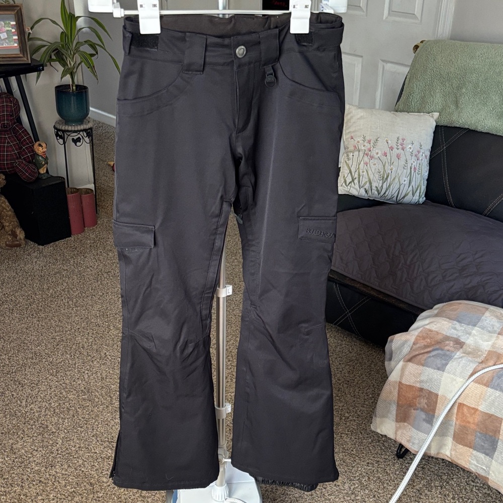 BOULDER GEAR Womens Skinny Flare Black Pant SZ4